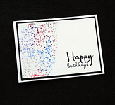 Happy Birthday Splots - Handcrafed Birthday Card - dr19-0029